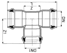 Тройник с раструбом