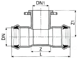 Тройник со свободным стальным фланцем