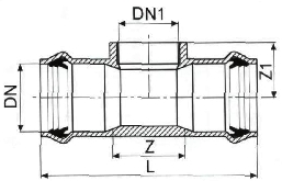 Тройник с внутренней резьбой