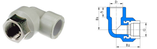 Переходное колено с внутренней резьбой