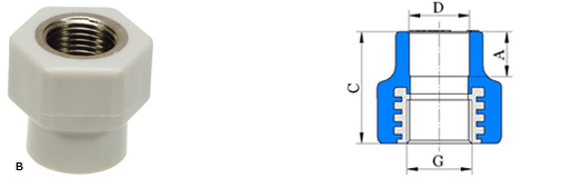 Переходная муфта с внутренней резьбой АВ