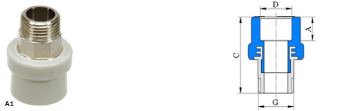 Переходная муфта с наружной резьбой В