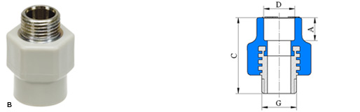 Переходная муфта с наружной резьбой АВ