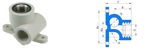 Настенное колено проходное